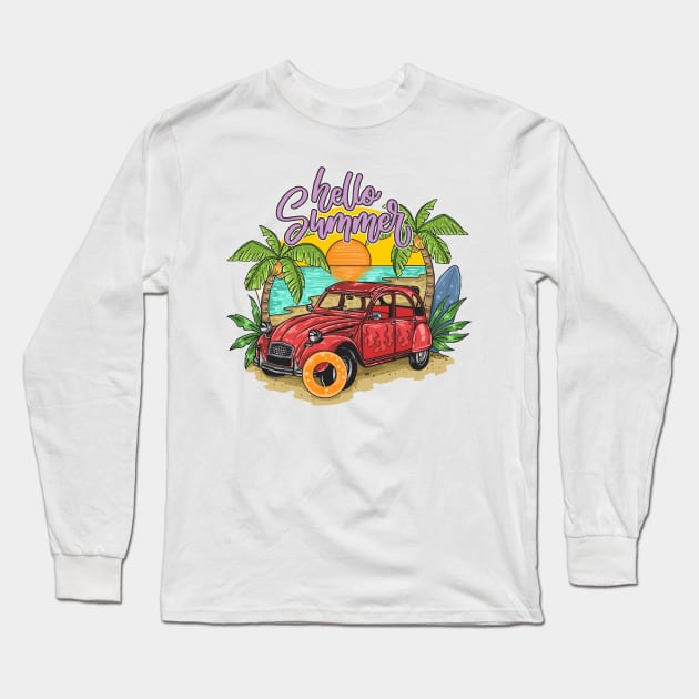 Hello summer Long Sleeve T-Shirt by King Tiger